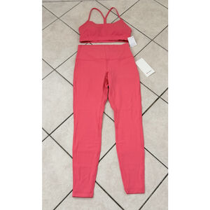 LULULEMON BRA AND LEGGING SET GLAZE PINK COLOR SIZE 10 NWT